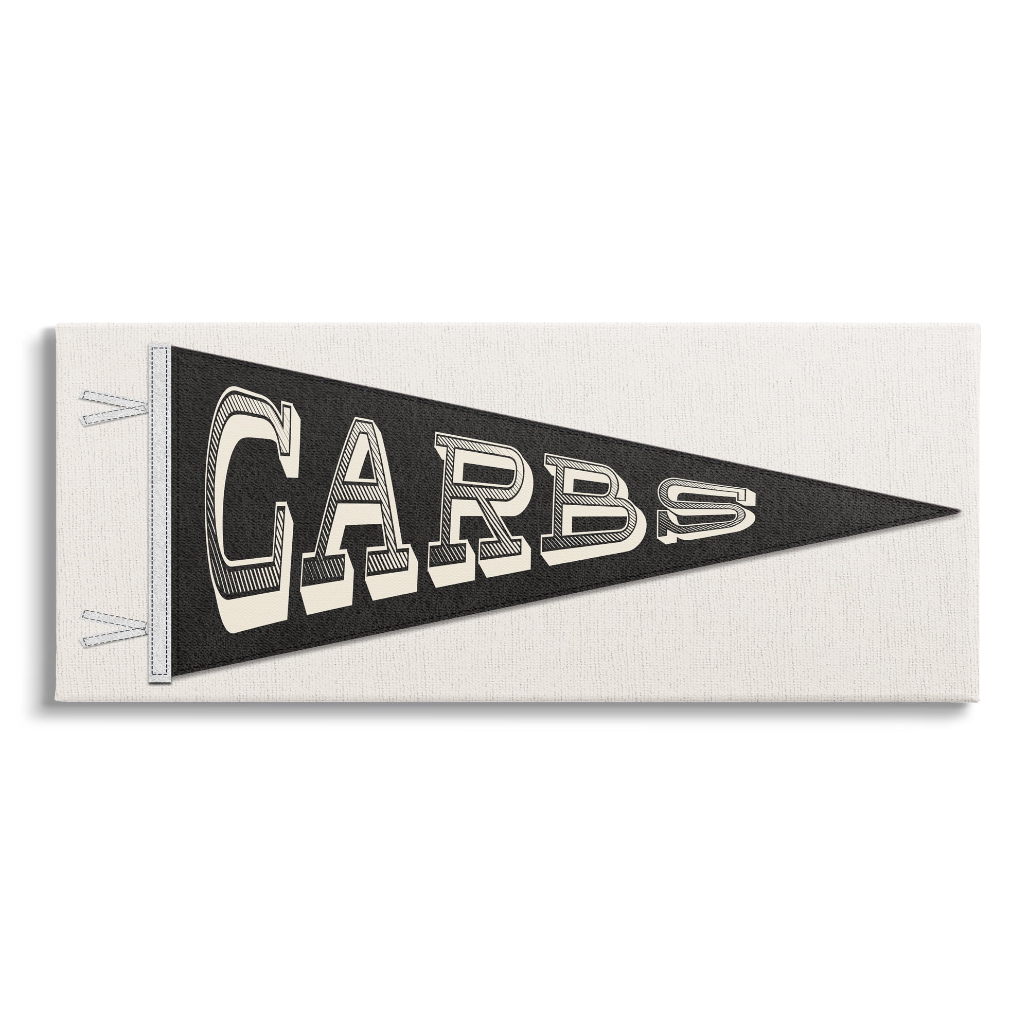 Stupell Carbs Pennant Banner Kitchen Food & Beverage Painting Gallery Wrapped Canvas Print Wall Art