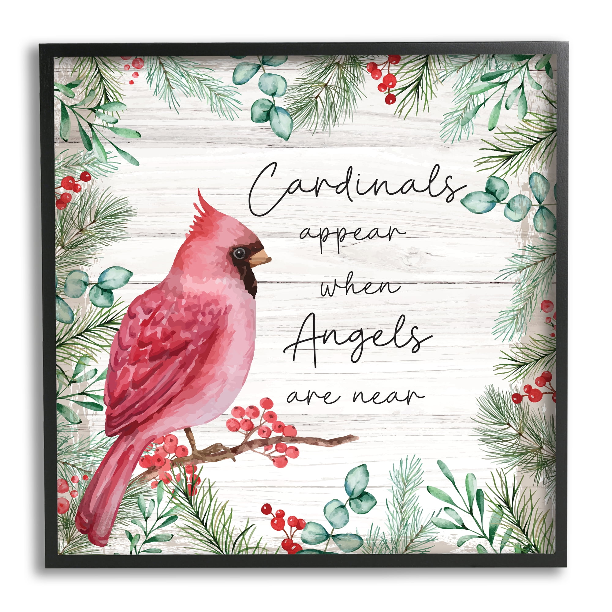 Stupell Cardinals Appear When Angels Near Phrase Animals & Insects ...