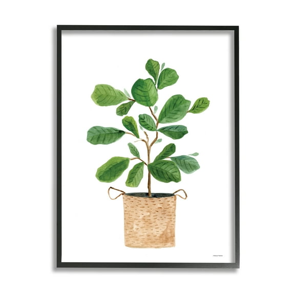 Stupell Casual House Plant Botanicals Botanical & Floral Painting Black Framed Art Print Wall Art
