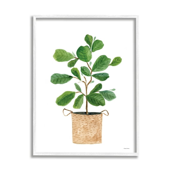 Stupell Casual House Plant Botanicals Botanical & Floral Painting White Framed Art Print Wall Art