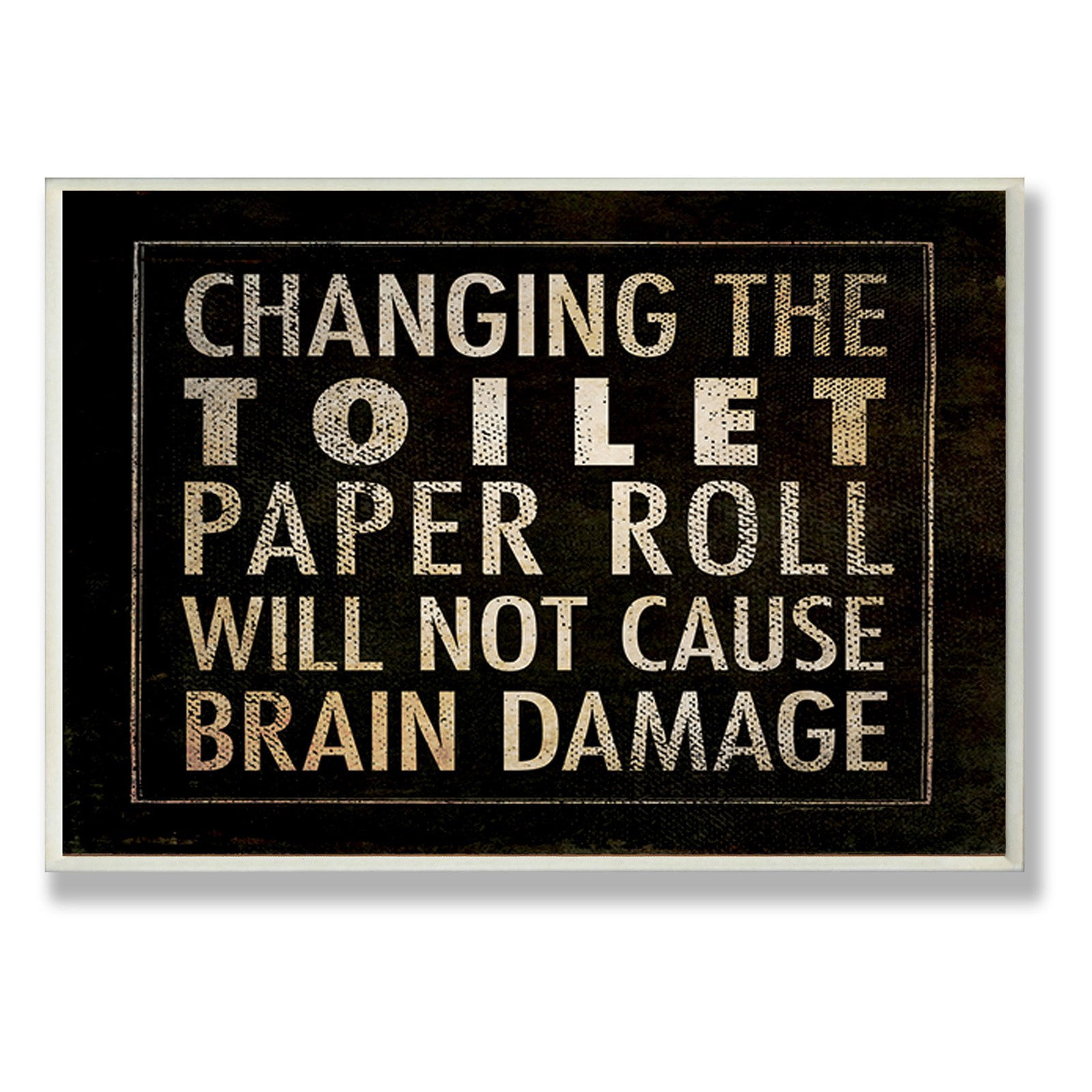 Stupell IndustriesChanging The Toilet Paper ' Black Bathroom Wall Plaqueby Stephanie Workman Marrott