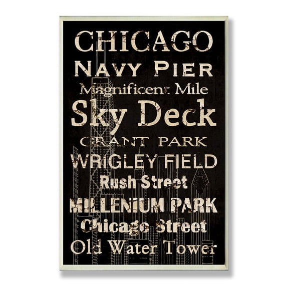 Stupell Chicago Plaque Rect