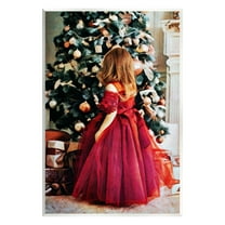 Stupell Child On Christmas Day Gifts Holiday Photography Wall Plaque Unframed Art Print Wall Art