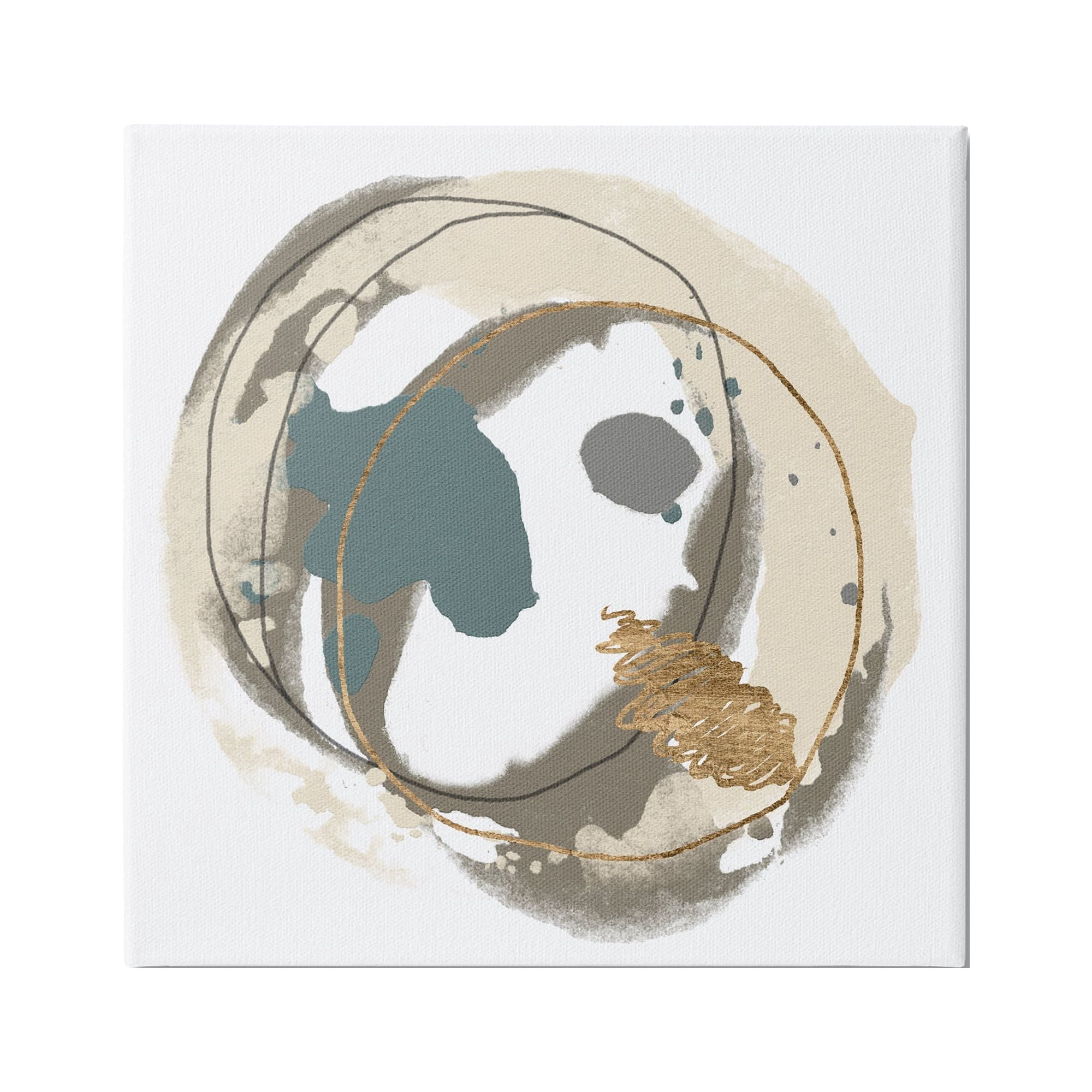 Stupell Circular Inclusion Abstract Shapes Abstract Painting Gallery Wrapped Canvas Print Wall Art