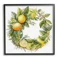 thumbnail image 1 of Stupell Citrus Lemons Greenery Wreath Botanical & Floral Painting Black Framed Art Print Wall Art, 1 of 7