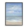 thumbnail image 1 of Stupell Cloudy Ocean Bay Shoreline Landscape Painting Black Framed Art Print Wall Art, 1 of 8
