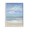 thumbnail image 1 of Stupell Cloudy Ocean Bay Shoreline Landscape Painting White Framed Art Print Wall Art, 1 of 8