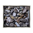 thumbnail image 1 of Stupell Coastal Beach Pebbles Rocks Landscape Photography Gray Floater Framed Art Print Wall Art, 1 of 1