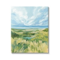 Stupell Coastal Grassy Dunes Landscape Landscape Painting Gallery Wrapped Canvas Print Wall Art