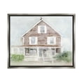 thumbnail image 1 of Stupell Coastal House Calm Porch Landscape Painting Gray Floater Framed Art Print Wall Art, 1 of 6