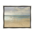 thumbnail image 1 of Stupell Coastal Sandy Sunlit Beach Landscape Painting Gray Floater Framed Art Print Wall Art, 1 of 6