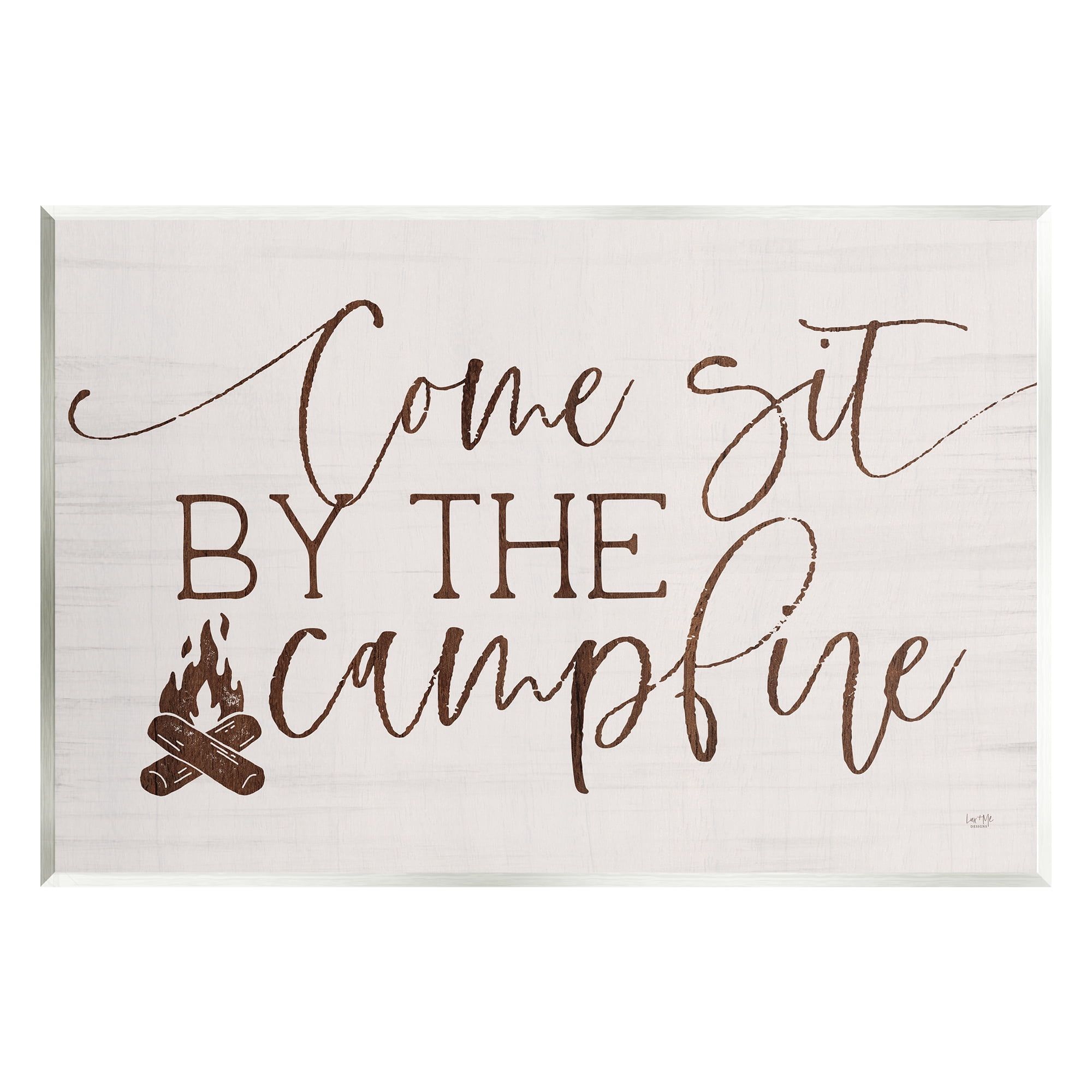 Stupell Come Sit By The Campfire Rustic Sign Inspirational Painting Wall Plaque Unframed Art Print Wall Art