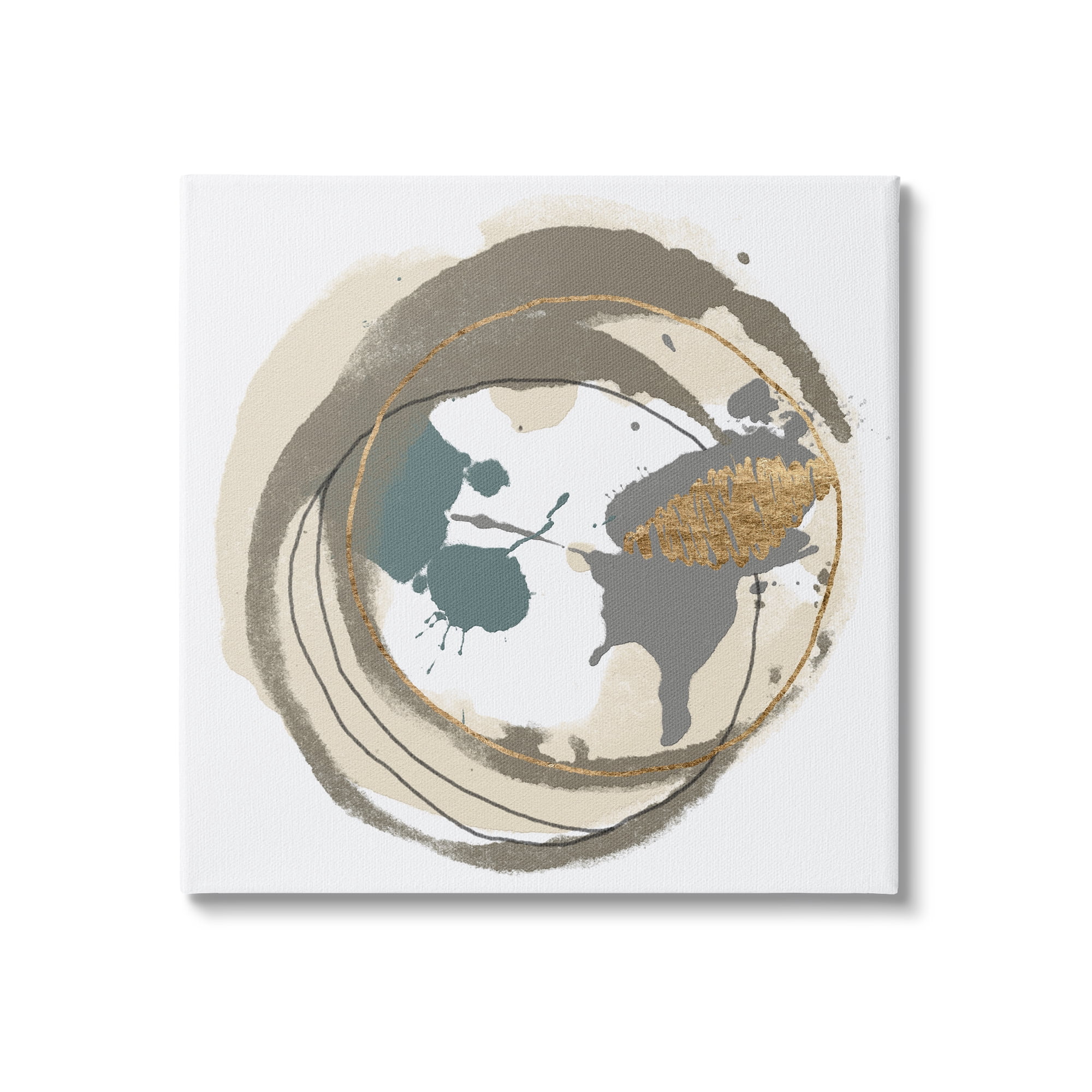 Stupell Contemporary Circles Overlapping Abstract Abstract Painting Gallery Wrapped Canvas Print Wall Art