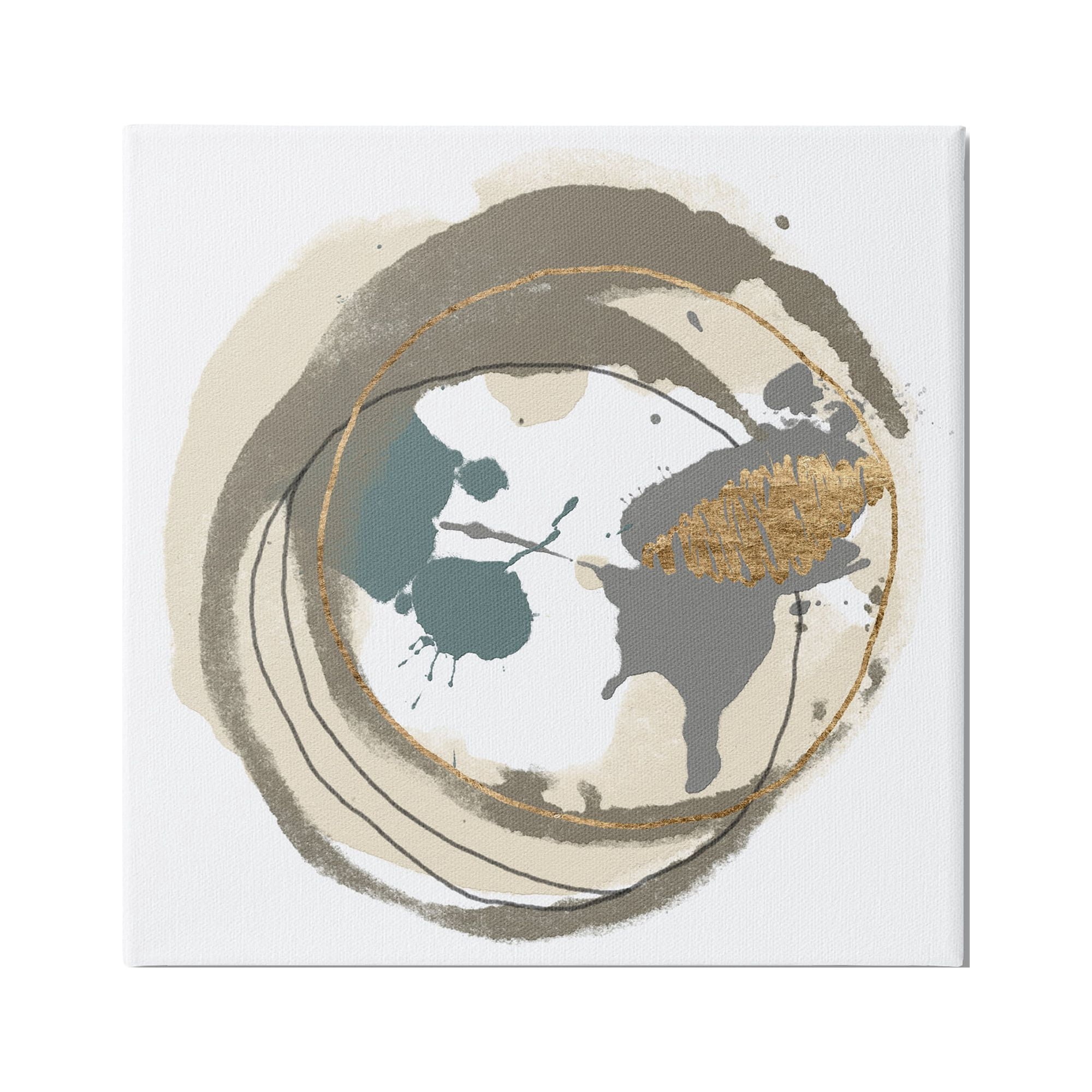 Stupell Contemporary Circles Overlapping Abstract Abstract Painting Gallery Wrapped Canvas Print Wall Art