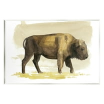 Stupell Country Bison Grazing Wildlife Animals & Insects Painting Wall Plaque Unframed Art Print Wall Art