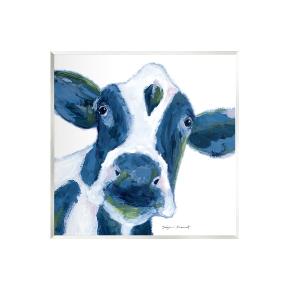 Stupell Country Cow Face Farm Animal Animals & Insects Painting Wall Plaque Unframed Art Print Wall Art