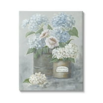 Stupell Country Garden Blooms Hydrangeas Botanical & Floral Painting Gallery Wrapped Canvas Print Wall Art