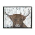 thumbnail image 1 of Stupell Country Rustic Highland Cattle Portrait Animals & Insects Painting Black Framed Art Print Wall Art, 1 of 7