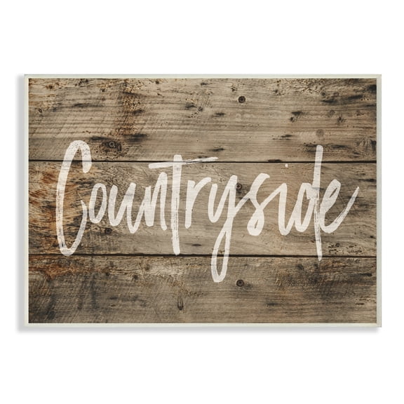 Stupell Countryside Distressed Wood Look Wall Plaque Art 10 x 15
