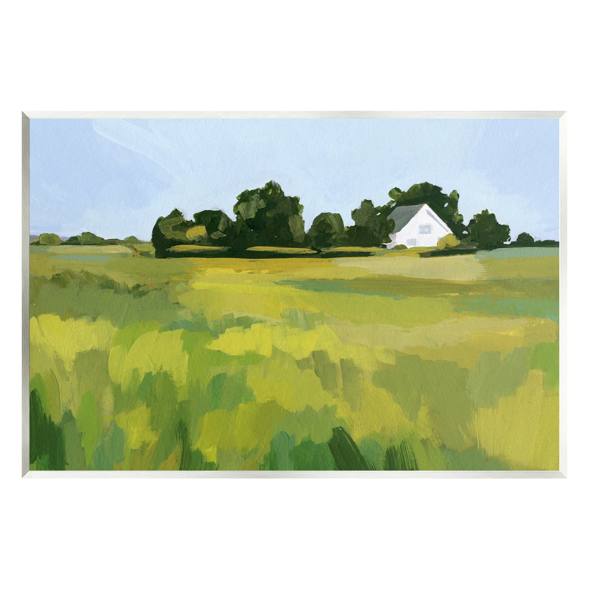 Stupell Countryside Meadow Abstract Painting Landscape Painting Wall Plaque Unframed Art Print Wall Art