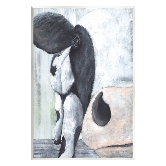 Stupell Cow Face Close Up Farmhouse Animals & Insects Painting Wall Plaque Unframed Art Print Wall Art