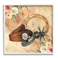 thumbnail image 1 of Stupell Cowboy Spurs Floral Roses Beauty & Fashion Painting White Framed Art Print Wall Art, 1 of 7