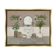 thumbnail image 1 of Stupell Cozy Bathroom Greenery Plants Botanical & Floral Painting Gold Floater Framed Art Print Wall Art, 1 of 6