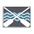 thumbnail image 1 of Stupell Crossed Boat Oars Sea Waves Landscape Painting Gray Framed Art Print Wall Art, 1 of 7