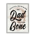 thumbnail image 1 of Stupell Dad To The Bone Funny Skull Phrase Inspirational Painting Gray Framed Art Print Wall Art, 1 of 7