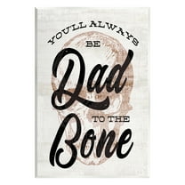 Stupell Dad To The Bone Funny Skull Phrase Inspirational Painting Wall Plaque Unframed Art Print Wall Art