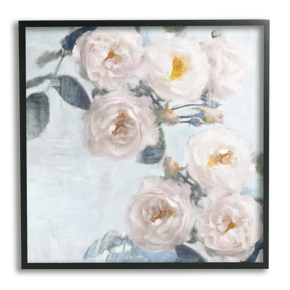 Stupell Delicate Pink Roses Arrangement Botanical & Floral Painting Black Framed Art Print Wall Art