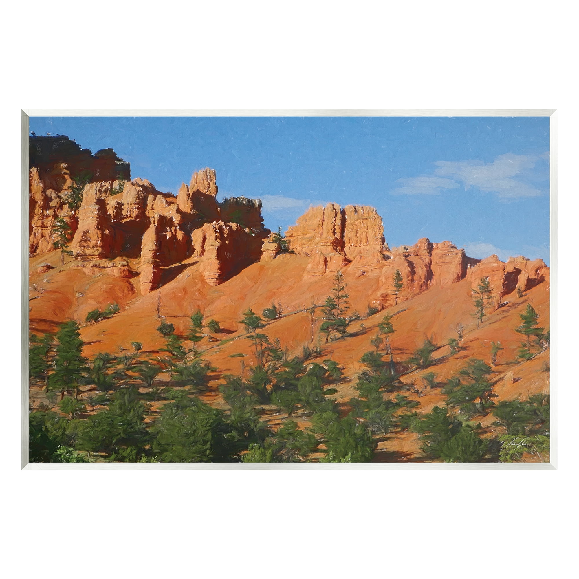 Stupell Desert Canyon Valley Slope Landscape Painting Wall Plaque Unframed Art Print Wall Art