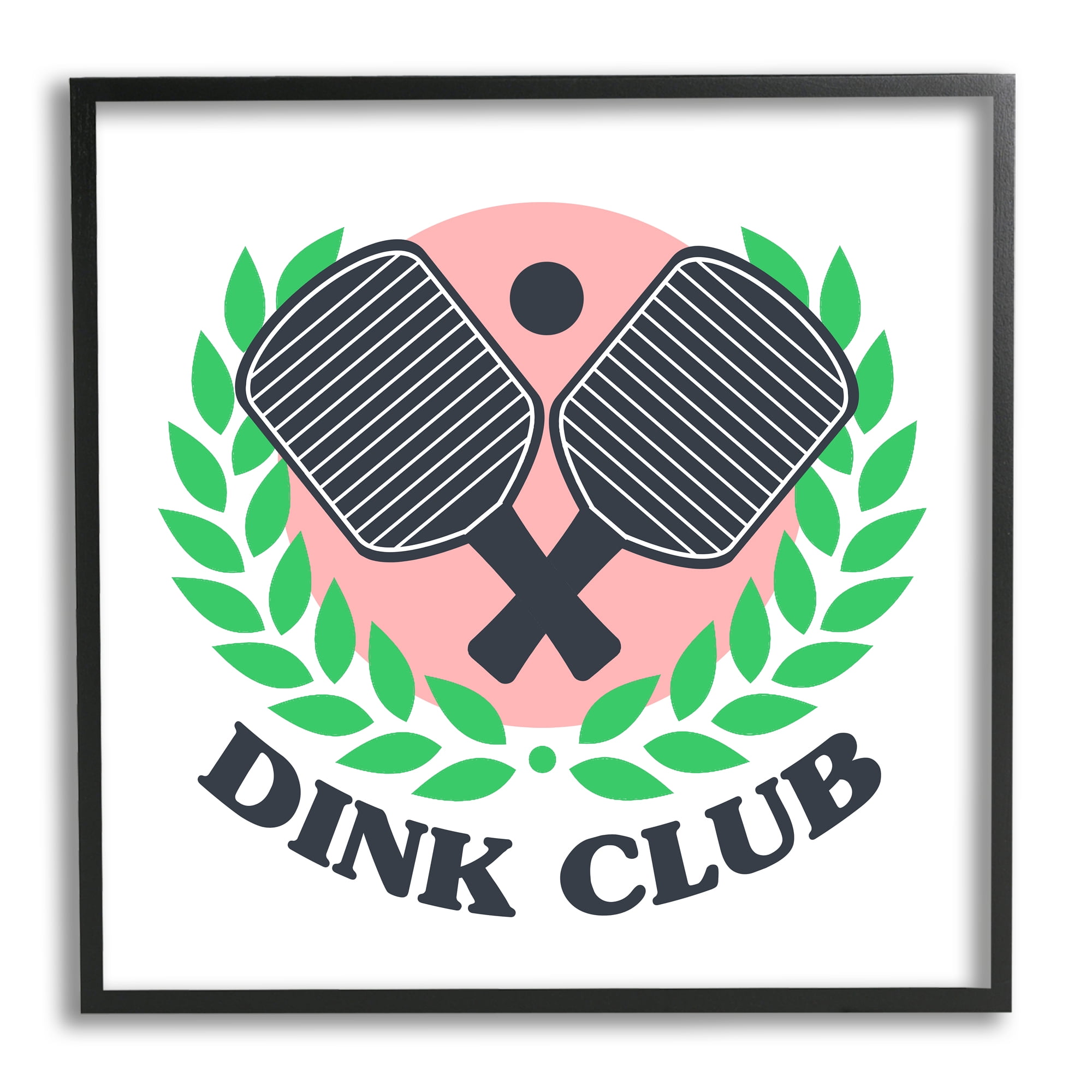 Stupell Dink Club Table Tennis Laurel Sports Painting Black Framed Art Print Wall Art