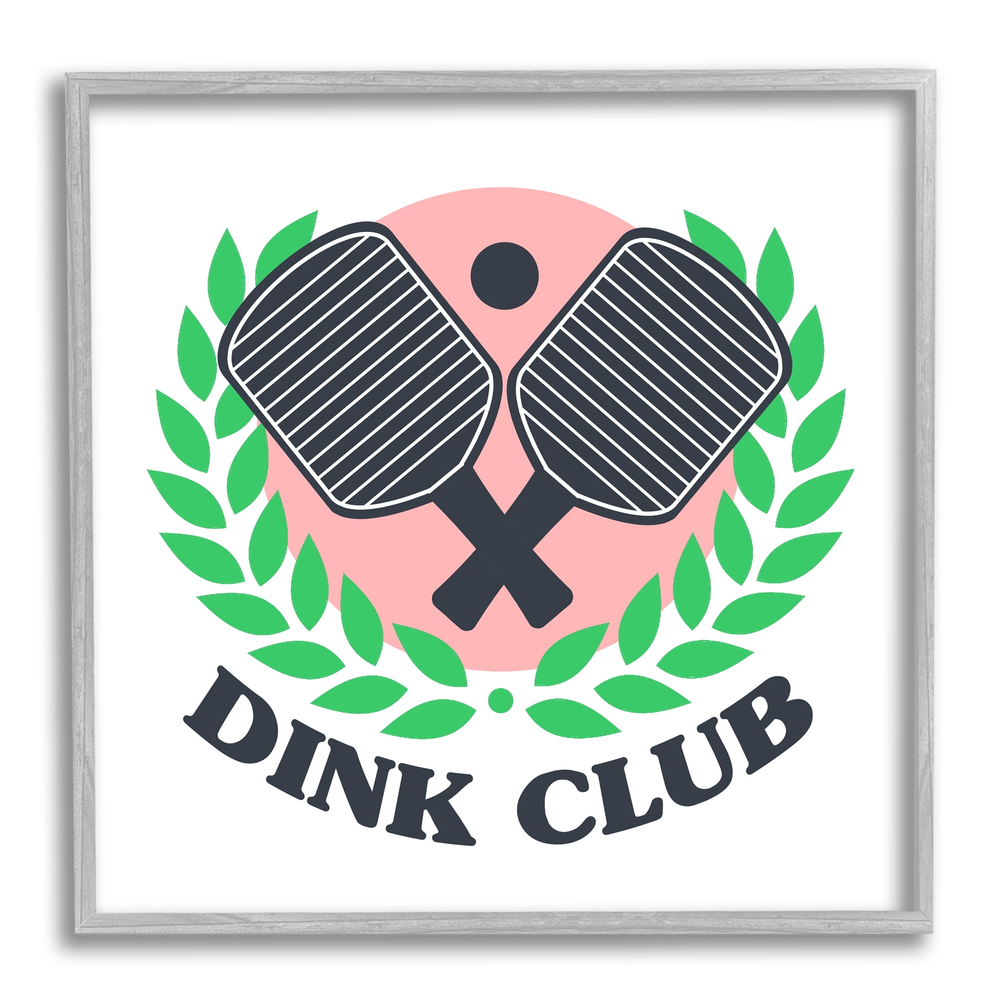 Stupell Dink Club Table Tennis Laurel Sports Painting Gray Framed Art Print Wall Art