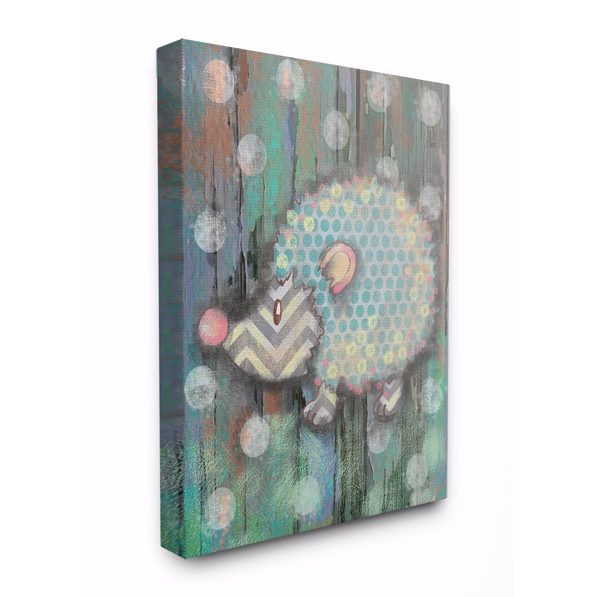 Stupell Distressed Woodland Porcupine Wall Art 24x30