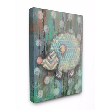 Stupell Distressed Woodland Porcupine Wall Art 24x30