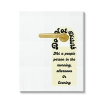 Stupell Do Not Disturb Door Handle Humor Inspirational Painting Gallery Wrapped Canvas Print Wall Art