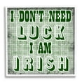 thumbnail image 1 of Stupell Don't Need Luck I'm Irish Funny Plaid Holiday Painting White Framed Art Print Wall Art, 1 of 7