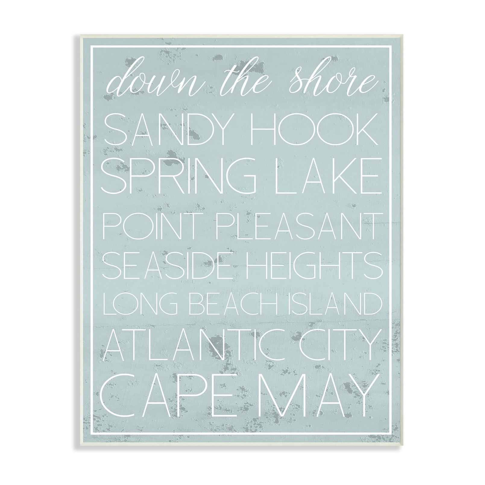 Stupell Down The Jersey Shore List Wall Plaque Art 13 x 19