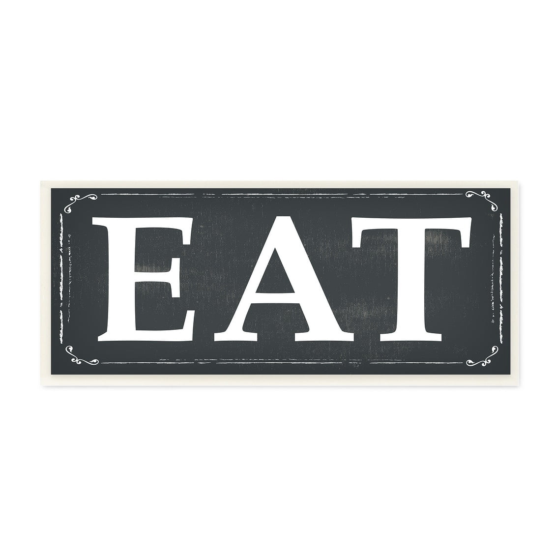 Stupell EAT Black and White Wall Plaque Art