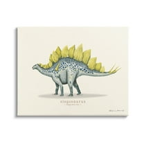 Stupell Educational Stegosaurus Dinosaur Animals & Insects Painting Gallery Wrapped Canvas Print Wall Art