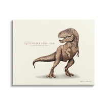 Stupell Educational T-Rex Dinosaur Animals & Insects Painting Gallery Wrapped Canvas Print Wall Art