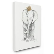 Stupell Elephant Royalty Graphite Drawing Canvas Art, 16 x 1.5 x 20