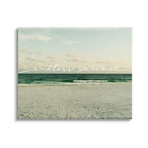 Stupell Endless Summer Beach Coast Waves Landscape Painting Gallery Wrapped Canvas Print Wall Art