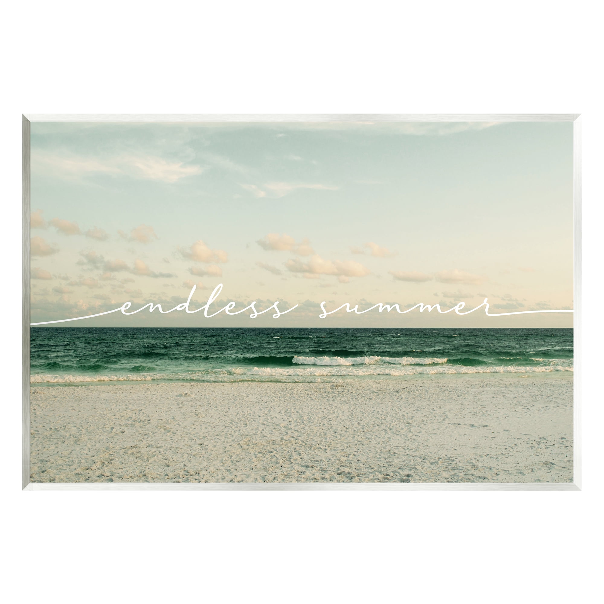 Stupell Endless Summer Beach Coast Waves Landscape Painting Wall Plaque Unframed Art Print Wall Art