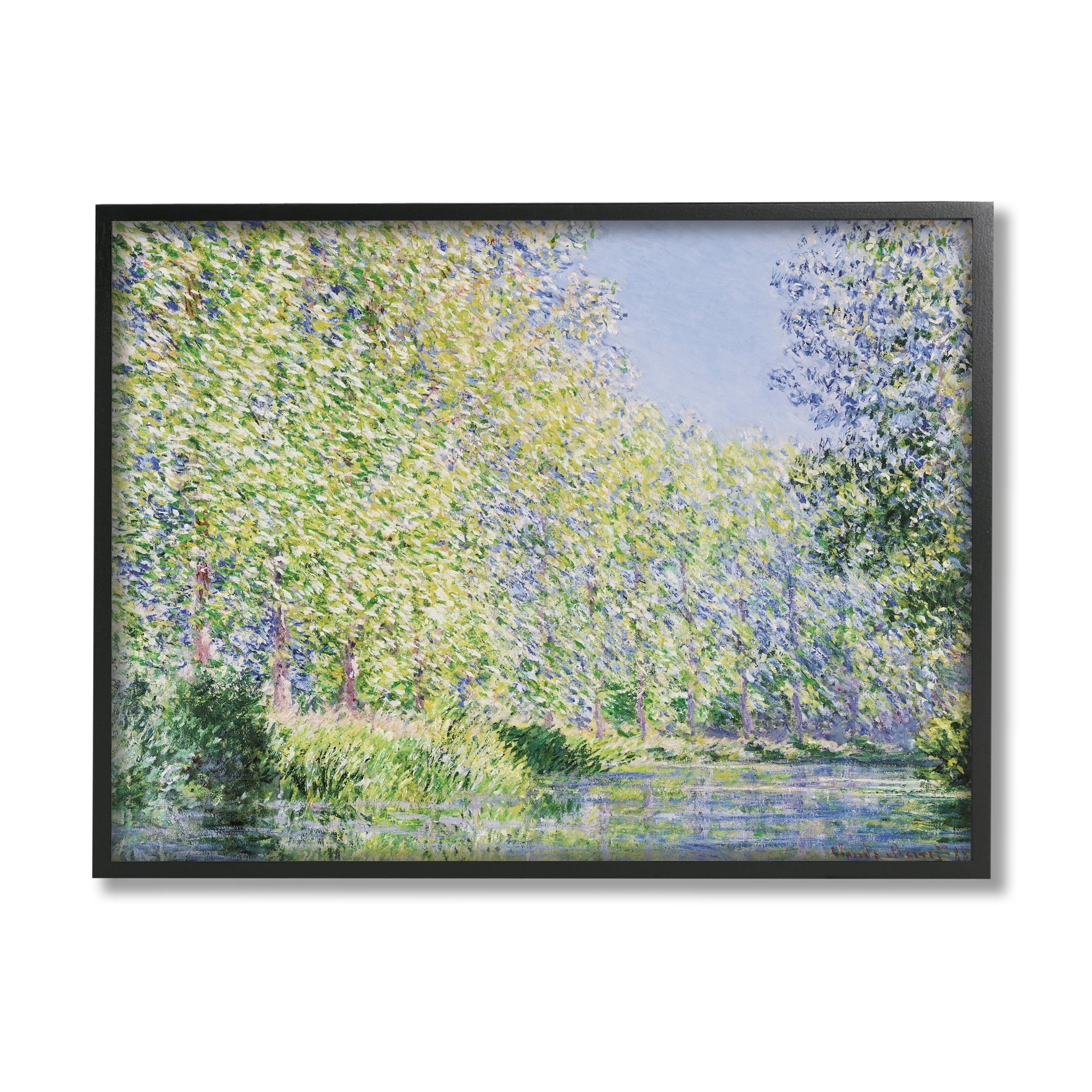 Stupell Epte River Claude Monet Classic Landscape Painting Black Framed Art Print Wall Art