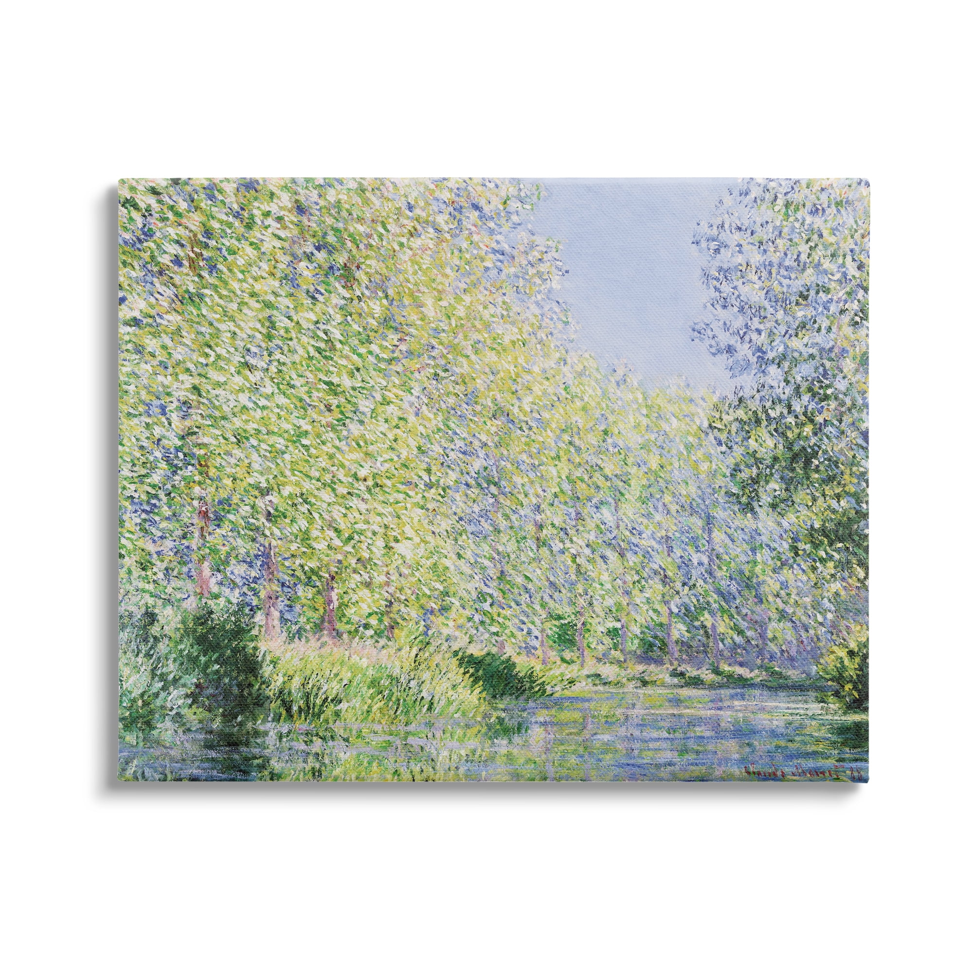 Stupell Epte River Claude Monet Classic Landscape Painting Gallery Wrapped Canvas Print Wall Art