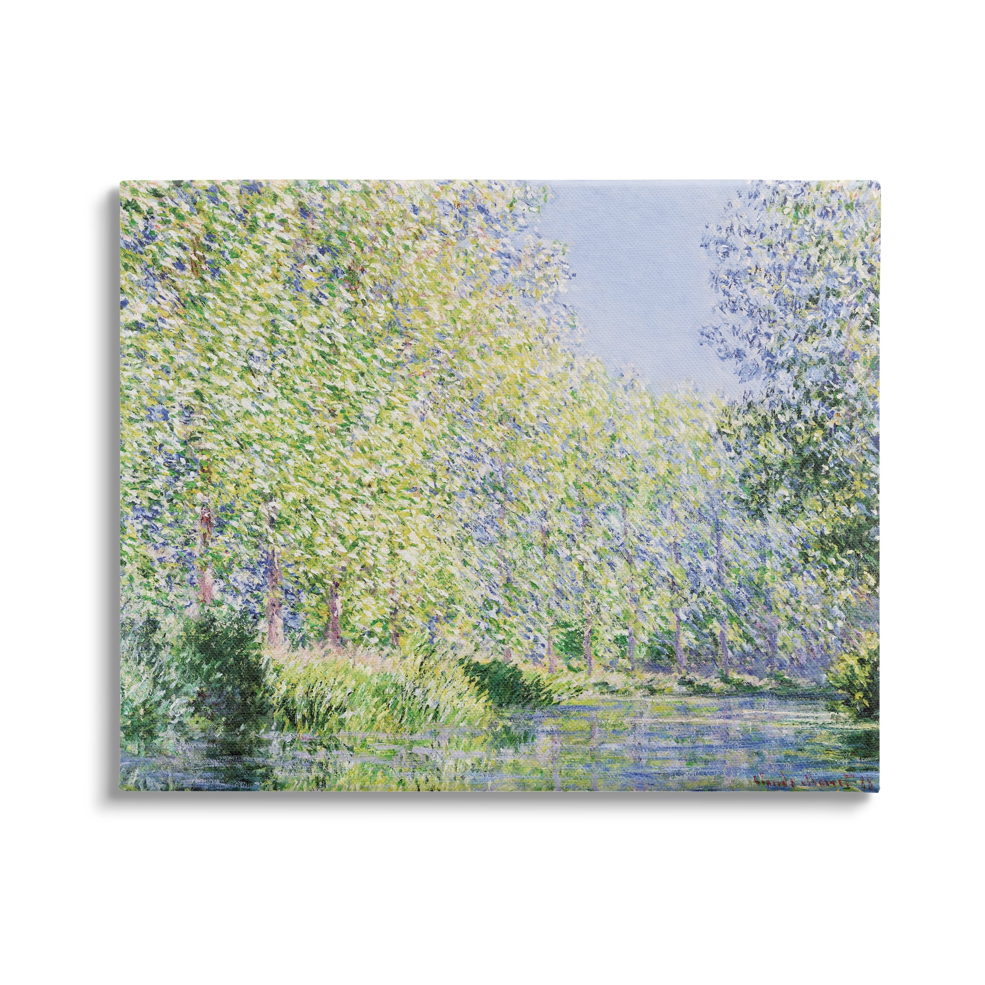 Stupell Epte River Claude Monet Classic Landscape Painting Gallery Wrapped Canvas Print Wall Art
