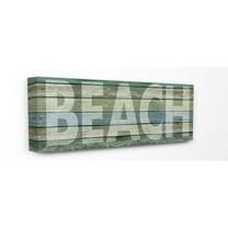 Stupell Faded Beach Colored Planked Look, Canvas, 10 x 1.5 x 24, A - Multi-color 13 x 30