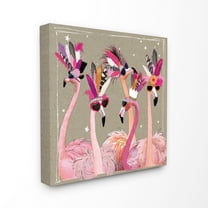 Stupell Fancy Pants Flamingos Oversized Canvas Art, 24 x 1.5 x 24
